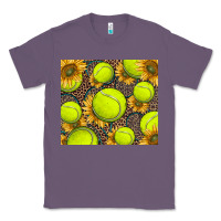 Tennis Ball With Sunflower And Racket Classic Tee | Teevron