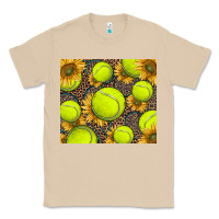 Mushroom tennis ball with sunflower and racket Classic Tee - BarkalooDesign