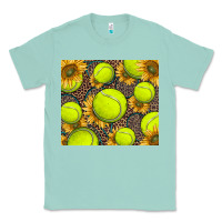 Seafoam tennis ball with sunflower and racket Classic Tee - BarkalooDesign