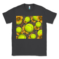 Smoke tennis ball with sunflower and racket Classic Tee - BarkalooDesign