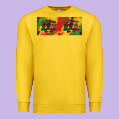 Juneteenth Black Lives Matter 15 Oz Mug Premium Sweatshirt Designed By Barkaloodesign