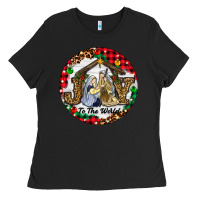 Black Christmas Joy To The World Ladies Tee - RanaPortraitStore