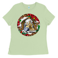 Matcha Christmas Joy To The World Ladies Tee - RanaPortraitStore