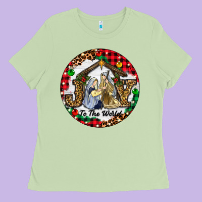 Ladies Tee Christmas Joy To The World
