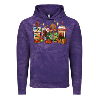 Cloud Purple Christmas coffee cups with Poodle Vintage Hoodie - RanaPortraitStore