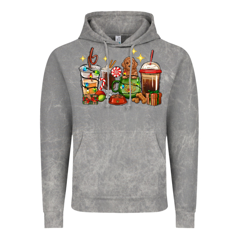 Christmas Coffee Cups With Poodle Vintage Hoodie by RanaPortraitStore | Teevron