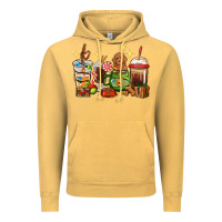 Vintage Mustard Christmas coffee cups with Poodle Vintage Hoodie - RanaPortraitStore