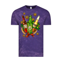 Cloud Purple beer bottle party set for christmas Vintage Tee - AdoDesignShop