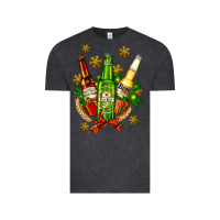 Vintage Black beer bottle party set for christmas Vintage Tee - AdoDesignShop