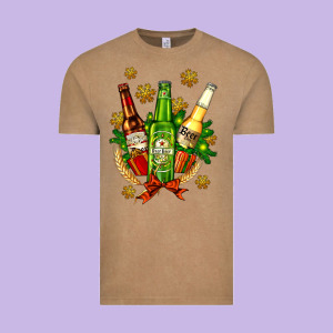 Beer Bottle Party Set For Christmas Vintage Tee Designed By Adodesignshop