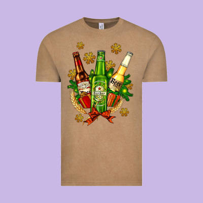 Beer Bottle Party Set For Christmas Vintage Tee Designed By Adodesignshop