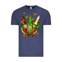 Vintage Denim beer bottle party set for christmas Vintage Tee - AdoDesignShop