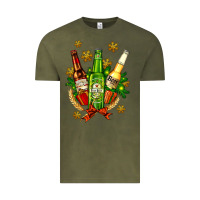Vintage Olive beer bottle party set for christmas Vintage Tee - AdoDesignShop