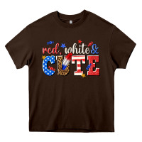 Chocolate Brown red white and cute billie wilder Heavy Core Tee - texasbilliewilder