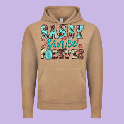 Sassy Since Forever Vintage Hoodie Designed By Jahusdesignshop