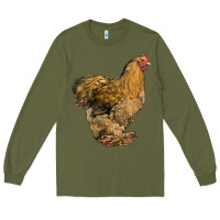 Army Green Cochin Chicken Long Sleeve Tee - LillyAllenDesigns
