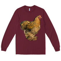 Burgundy Cochin Chicken Long Sleeve Tee - LillyAllenDesigns