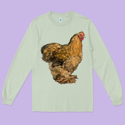 Cochin Chicken Long Sleeve Tee Designed By Lillyallendesigns