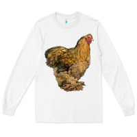 White Cochin Chicken Long Sleeve Tee - LillyAllenDesigns