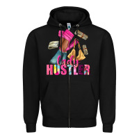 Black lady hustler afro high heels Zipper Hoodie - NancyCooperArtShop