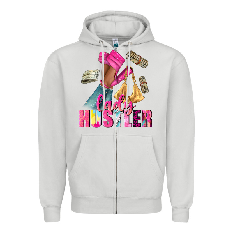 Lady Hustler Afro High Heels Zipper Hoodie by NancyCooperArtShop | Teevron