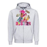Heather Grey lady hustler afro high heels Zipper Hoodie - NancyCooperArtShop