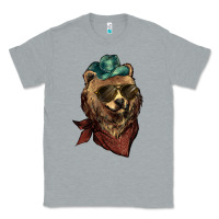 Heather Grey bear cowboy Classic Tee - NancyCooperArtShop