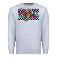 Heather Grey mama techno lightning bolt Premium Sweatshirt - Jasminsmagicworld
