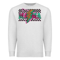 Oatmeal Heather mama techno lightning bolt Premium Sweatshirt - Jasminsmagicworld