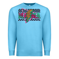 Ocean Blue mama techno lightning bolt Premium Sweatshirt - Jasminsmagicworld