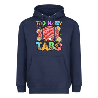 Navy too many tabs Heavyweight Hoodie - Artiststas
