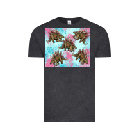 Vintage Black dinosaur stegosaurus Vintage Tee - Artiststas