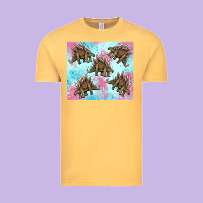 Dinosaur Stegosaurus Vintage Tee Designed By Artiststas