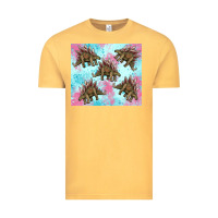 Vintage Mustard dinosaur stegosaurus Vintage Tee - Artiststas