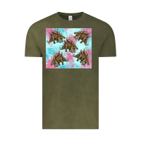 Vintage Olive dinosaur stegosaurus Vintage Tee - Artiststas