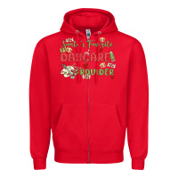 Red santa's favorite daycare provider Zipper Hoodie - MaliasSmallBusiness