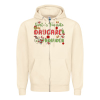 Sandshell santa's favorite daycare provider Zipper Hoodie - MaliasSmallBusiness