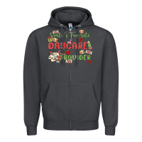 Smoke santa's favorite daycare provider Zipper Hoodie - MaliasSmallBusiness