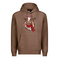Chestnut christmas scarf heifer Premium Hoodie - RanaPortraitStore