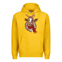 Lemon christmas scarf heifer Premium Hoodie - RanaPortraitStore