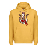 Mustard christmas scarf heifer Premium Hoodie - RanaPortraitStore