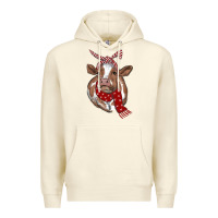 Sandshell christmas scarf heifer Premium Hoodie - RanaPortraitStore