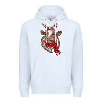 White christmas scarf heifer Premium Hoodie - RanaPortraitStore