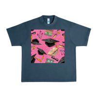 Midnight Navy pink glitter graduation seamless pattern Urban Heavy Tee - BundleAndBundleShop