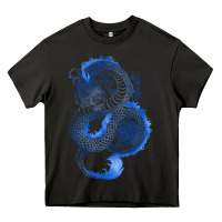 Asphalt blue dragon Heavy Core Tee - RanaPortraitStore