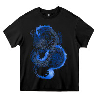 Black blue dragon Heavy Core Tee - RanaPortraitStore