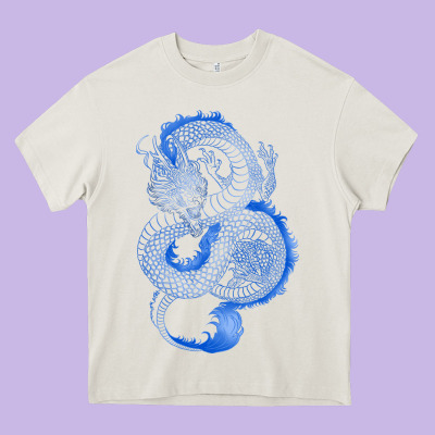 Heavy Core Tee blue dragon