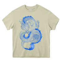 Mossy blue dragon Heavy Core Tee - RanaPortraitStore