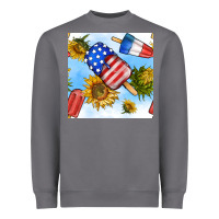 Storm 4th of july sunflowers ice cream seamless pattern Heavyweight Sweatshirt - BundleAndBundleShop