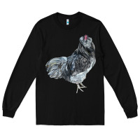 Black Ameraucana Rooster Long Sleeve Tee - LillyAllenDesigns